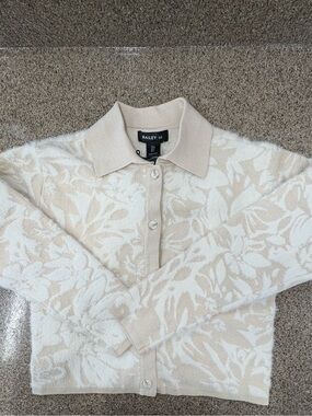 BAILEY/44 Cream flowers Print Cardigan